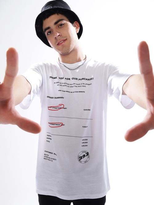 men round neck front printed t-shirt - 20960214 - Very Small Image - 1