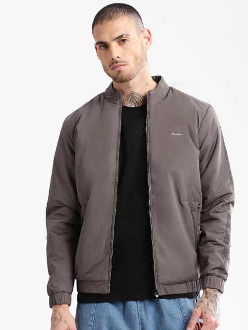 solid grey casual jacket - 20960533 - Very Small Image - 1