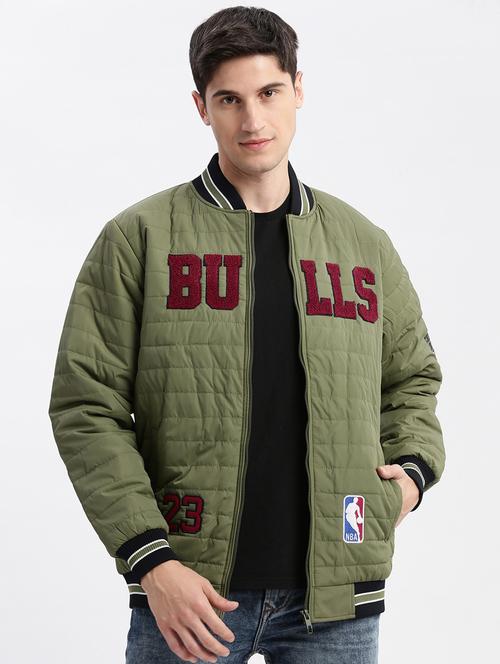 olive chest print quilted jacket - 20960651 - Very Small Image - 1