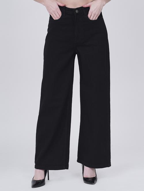 women plain wide leg jean - 20961553 - Very Small Image - 1