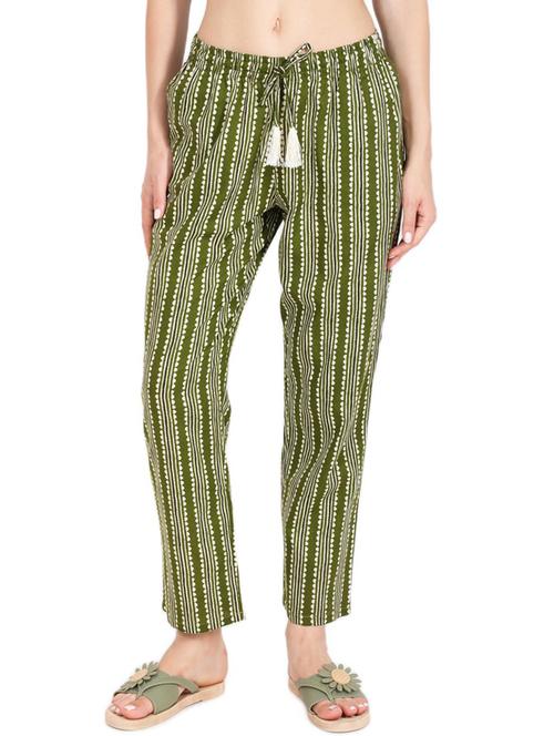 green stripes printed pajama - 20961735 - Very Small Image - 1