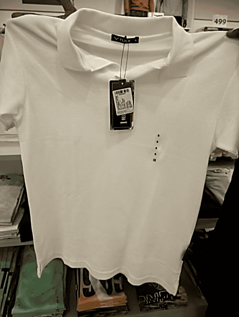 off white fancy fabric tshirt - 20962367 - Very Small Image - 1