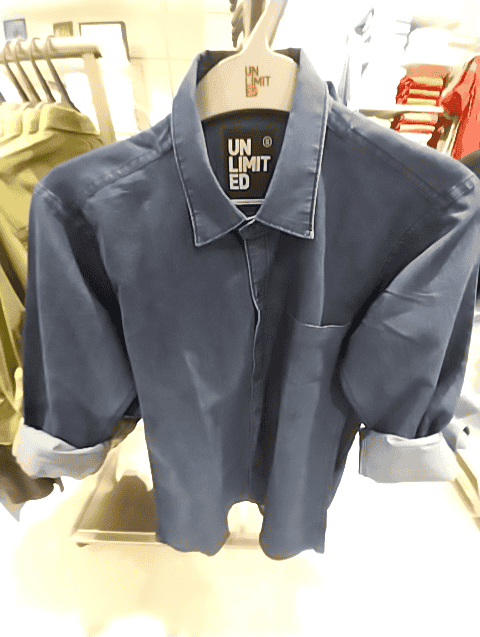 ice blue denim casual shirt - 20962402 - Very Small Image - 1