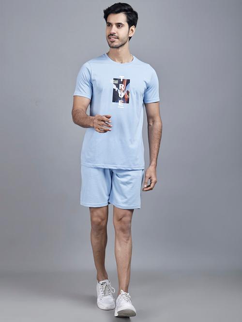 purist blue printed t-shirt & shorts set - 20962806 - Very Small Image - 1