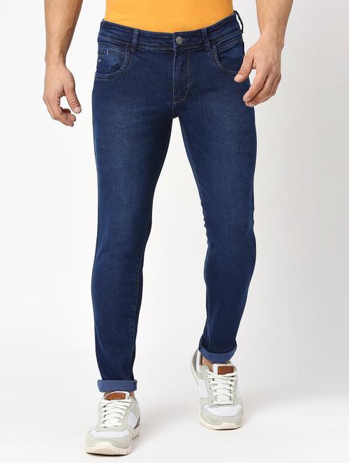 men mid rise plain denim jeans - 20963075 - Very Small Image - 1