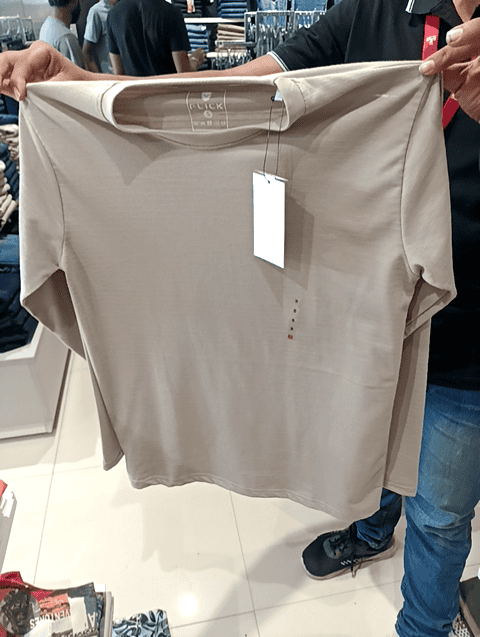 khaki poly cotton tshirt - 20965361 - Very Small Image - 1