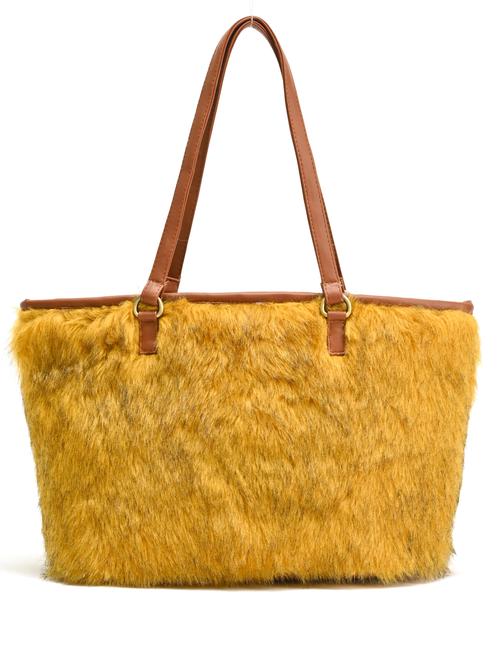 gold faux fur multi-purpose tote - 20965560 - Very Small Image - 1
