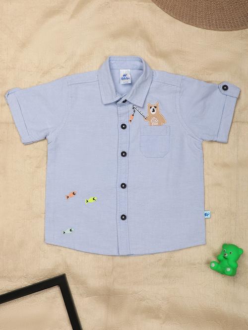 boys collared quirky print shirt - 20965832 - Very Small Image - 1