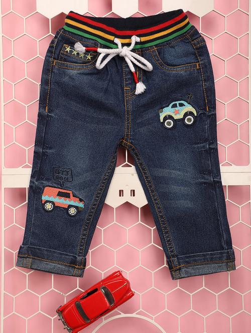 blue patch work slim fit jean - 20965871 - Very Small Image - 1