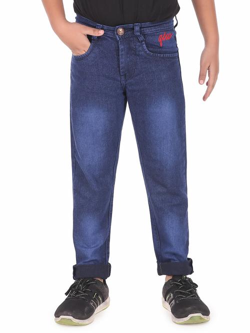 boys mid rise plain jeans - 20966650 - Very Small Image - 1