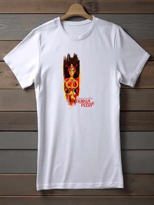 unisex white graphic printed t-shirt - 20967464 - Very Small Image - 1