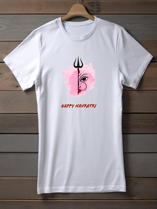 unisex white graphic printed t-shirt - 20967470 - Very Small Image - 1