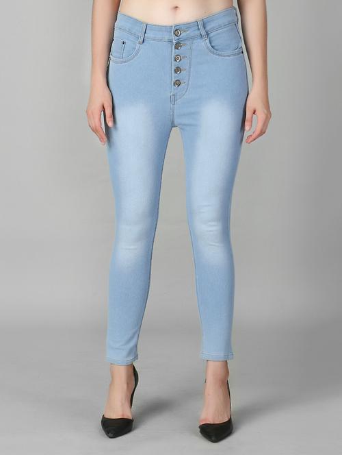 women high-rise blue skinny fit jean - 20967952 - Very Small Image - 1