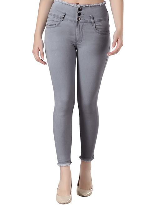 solid grey denim jeans - 20967969 - Very Small Image - 1