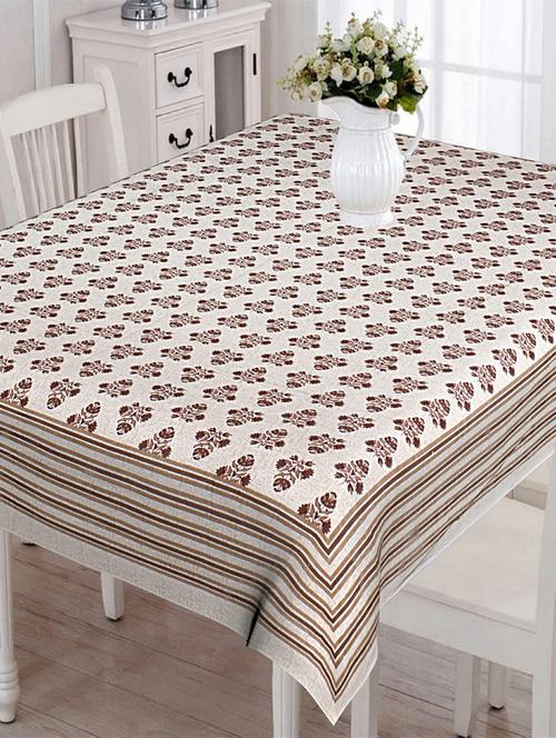 texstylers cotton 280 tc printed 60 x 90 inches 6 seater dining table cloth - 20968167 - Very Small Image - 1