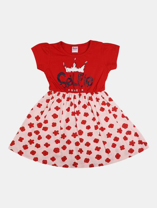 girls floral printed cotton frock - 20969606 - Very Small Image - 1