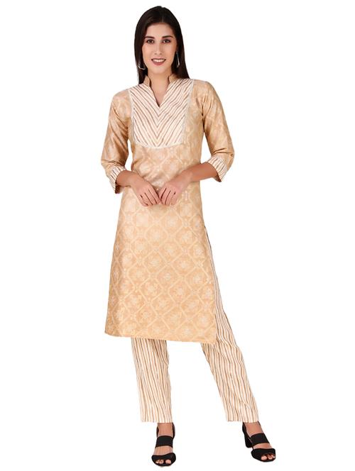 women three quarter sleeve kurta pant set - 20969824 - Very Small Image - 1