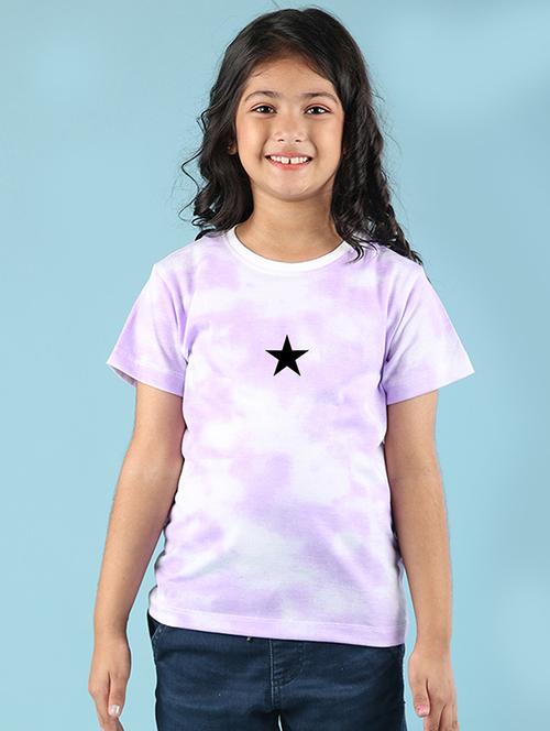 lavender printed detailed tee - 20969866 - Very Small Image - 1