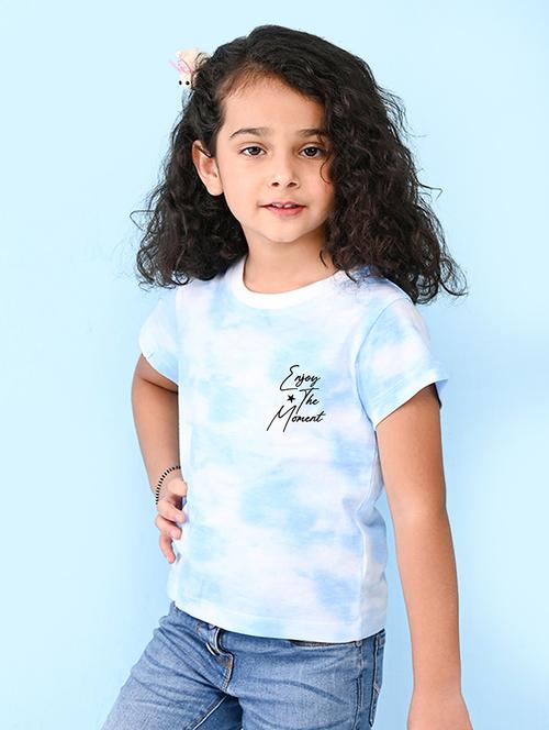 girls round neck tie & dye regular tee - 20969867 - Very Small Image - 1