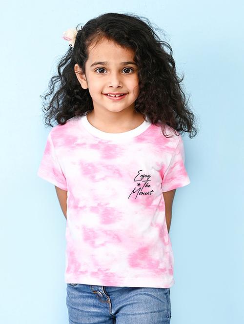 girls round neck tie & dye regular tee - 20969869 - Very Small Image - 1