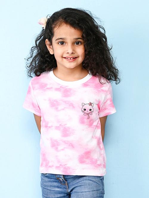 girls tie & dye print cotton tee - 20969889 - Very Small Image - 1