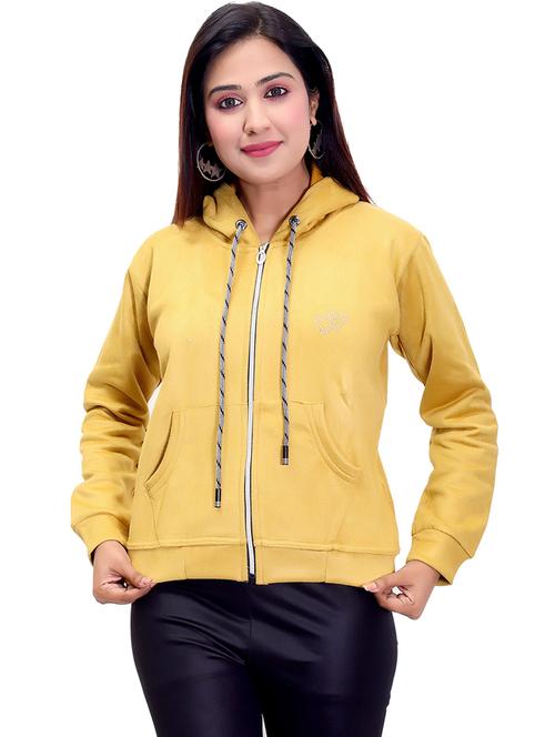 women solid long sleeve hooded sweatshirt - 20969959 - Very Small Image - 1