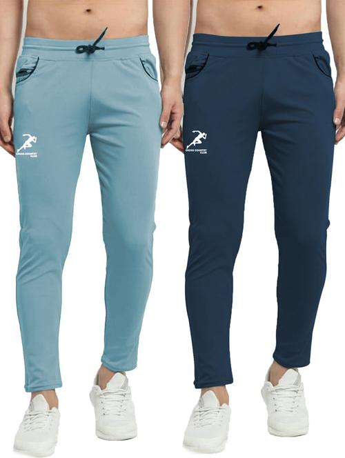 pack of 2 solid ankle length track pants - 20970215 - Very Small Image - 1
