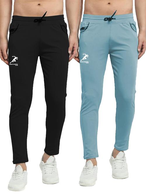 pack of 2 solid ankle length track pants - 20970235 - Very Small Image - 1