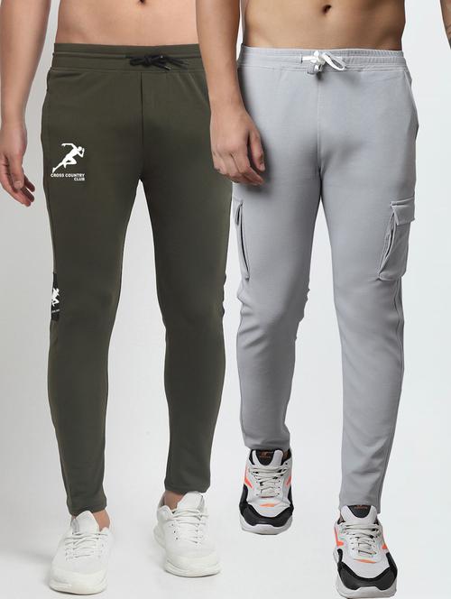 pack of 2 solid ankle length track pants - 20970322 - Very Small Image - 1