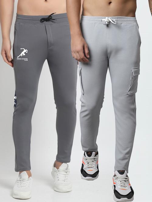 pack of 2 solid ankle length track pants - 20970325 - Very Small Image - 1