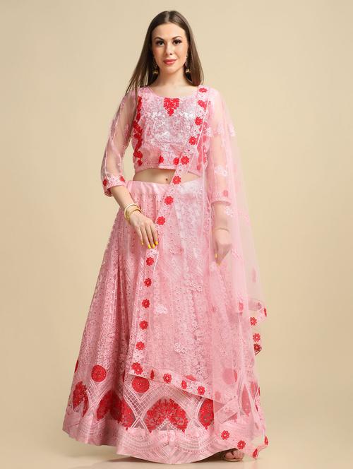 women flared semi-stitched lehnga - 20970459 - Very Small Image - 1