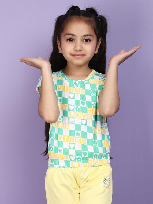 girls round neck printed regular tee - 20970536 - Very Small Image - 1