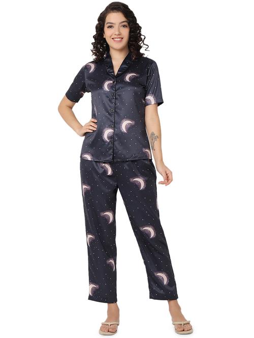 women printed pyjama nightwear set - 20971018 - Very Small Image - 1