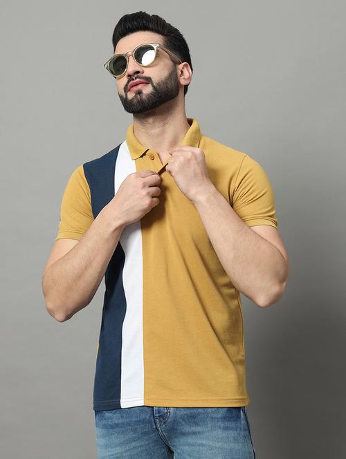 men color block polo t-shirt - 20972099 - Very Small Image - 1