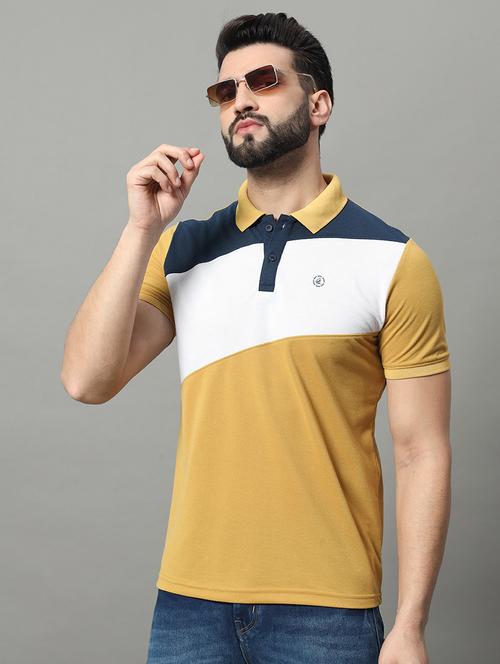 men color block polo t-shirt - 20972102 - Very Small Image - 1
