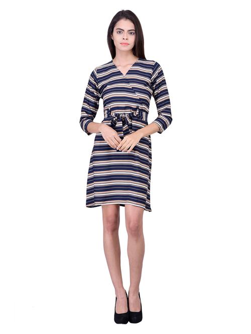 women striped a-line dress - 20972611 - Very Small Image - 1