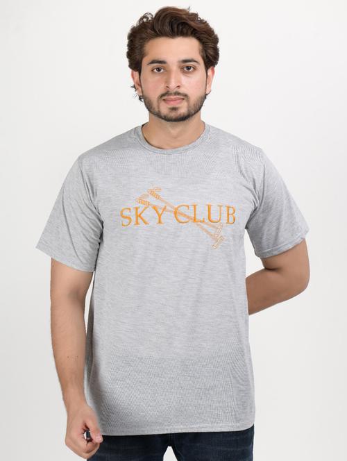 men round neck chest printed t-shirt - 20973052 - Very Small Image - 1
