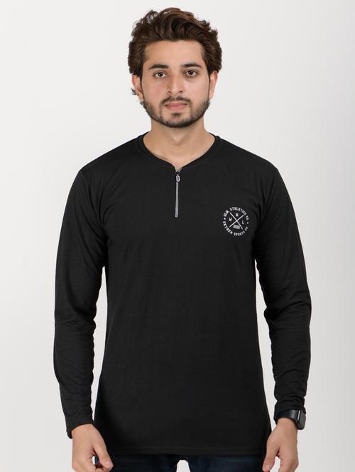 men long sleeved logo printed t-shirt - 20973073 - Very Small Image - 1
