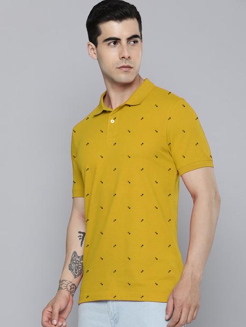 men printed short sleeve polo t-shirt - 20977332 - Very Small Image - 1