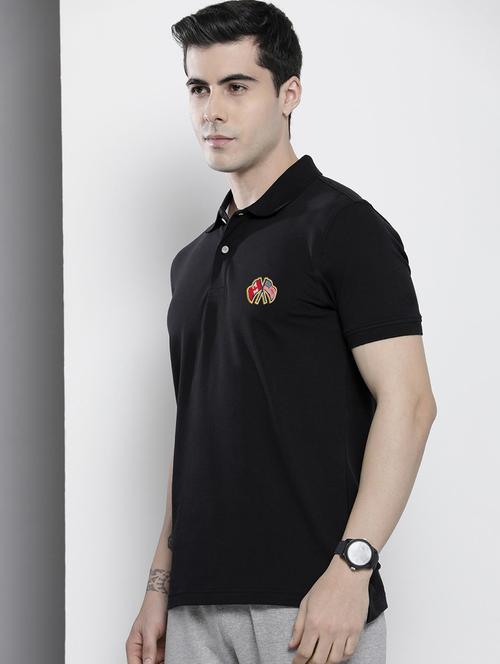 men polo neck placement print t-shirt - 20977357 - Very Small Image - 1