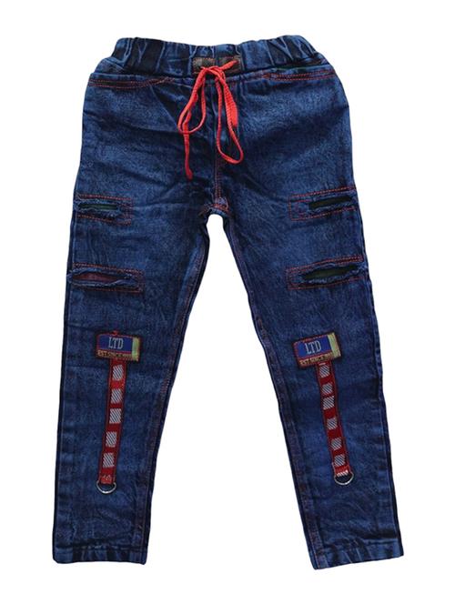 boys mid rise patch work jeans - 20978063 - Very Small Image - 1