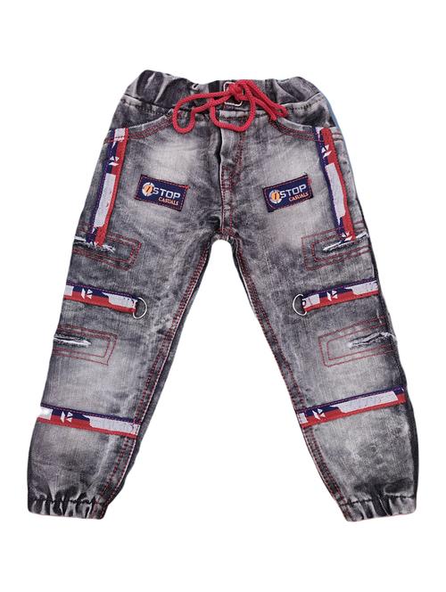 boys mid rise patch work jogger - 20978095 - Very Small Image - 1