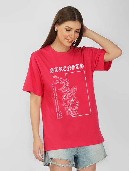 round neck front print t-shirt - 20978452 - Very Small Image - 1