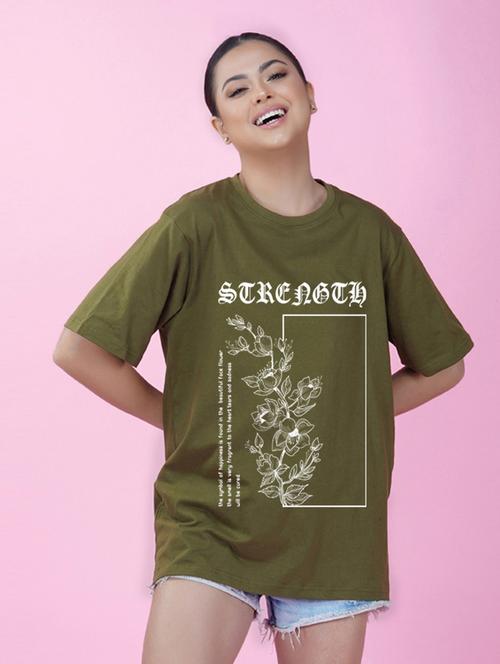 round neck front print t-shirt - 20978453 - Very Small Image - 1