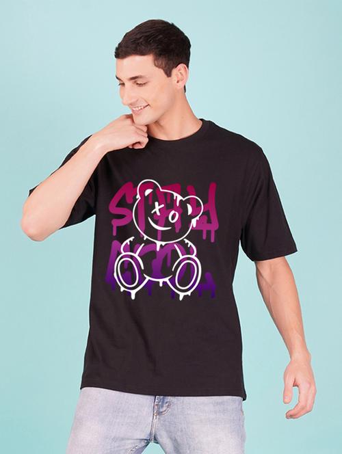round neck front print t-shirt - 20978506 - Very Small Image - 1