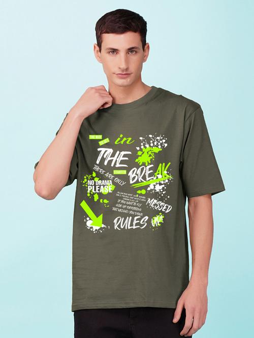 round neck front print t-shirt - 20978543 - Very Small Image - 1