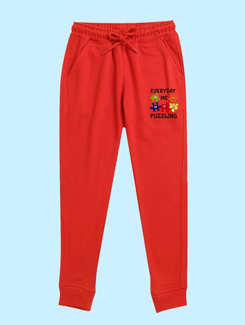 red placement print detailed jogger - 20978653 - Very Small Image - 1