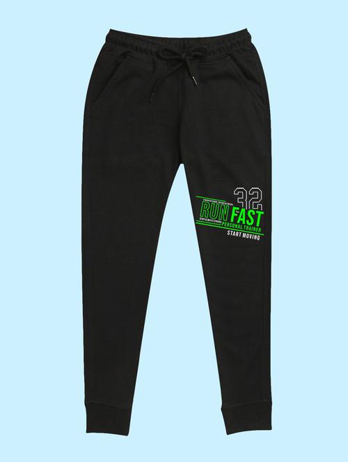 kids mid rise placement printed track pant - 20978710 - Very Small Image - 1