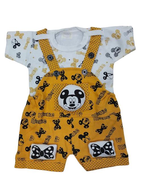 kids printed t-shirt & dungree set - 20979031 - Very Small Image - 1