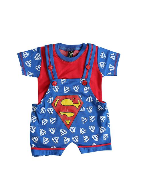 kids printed t-shirt & dungree set - 20979107 - Very Small Image - 1
